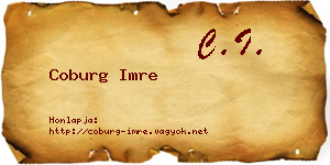 Coburg Imre névjegykártya